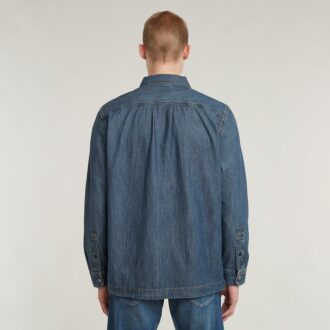 1-zaks normaal denim overhemd