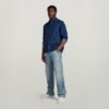 1-zaks normaal denim overhemd 1-zaks normaal denim overhemd
