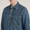 1-zaks normaal denim overhemd 1-zaks normaal denim overhemd