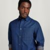 1-zaks normaal denim overhemd 1-zaks normaal denim overhemd