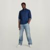 1-zaks normaal denim overhemd 1-zaks normaal denim overhemd
