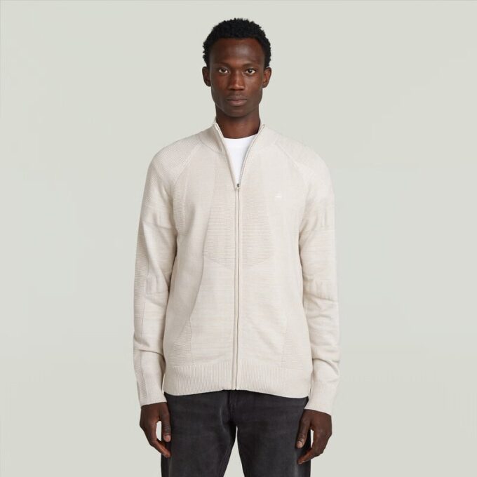 3D Biker Full Zip Knit
