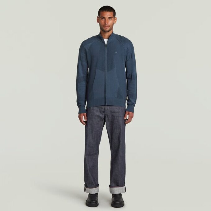 3D Biker Full Zip Knit 3D Biker Full Zip Knit