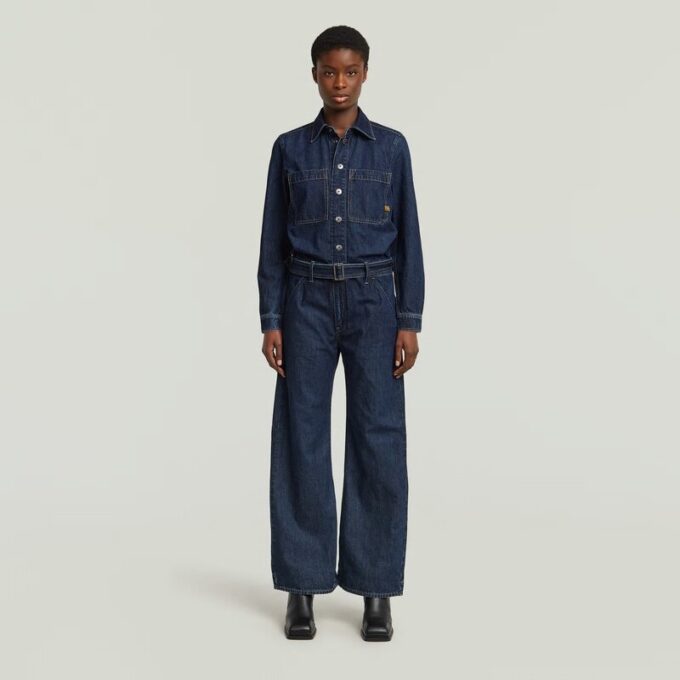 3D-jumpsuit met riem