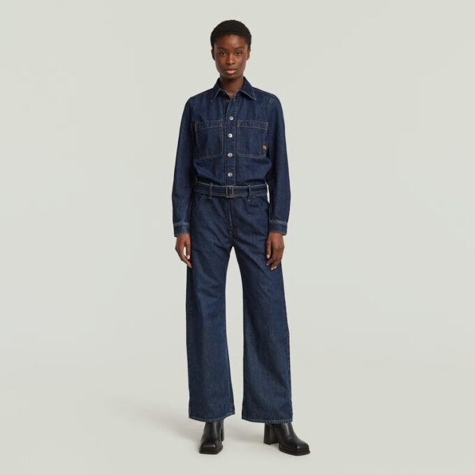 3D-jumpsuit met riem