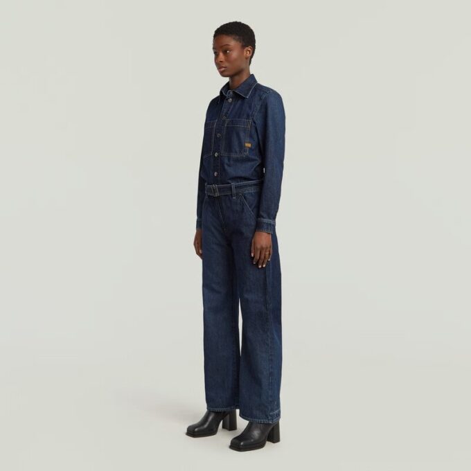 3D-jumpsuit met riem
