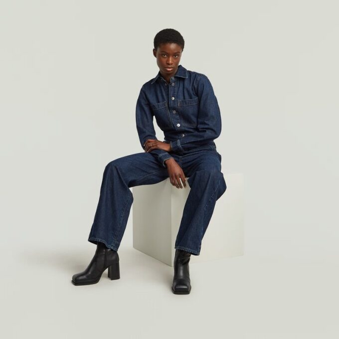 3D-jumpsuit met riem