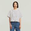 A-lijn gestreept boxy T-shirt