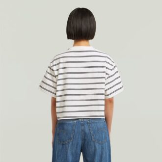 A-lijn gestreept boxy T-shirt
