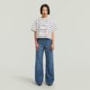 A-lijn gestreept boxy T-shirt