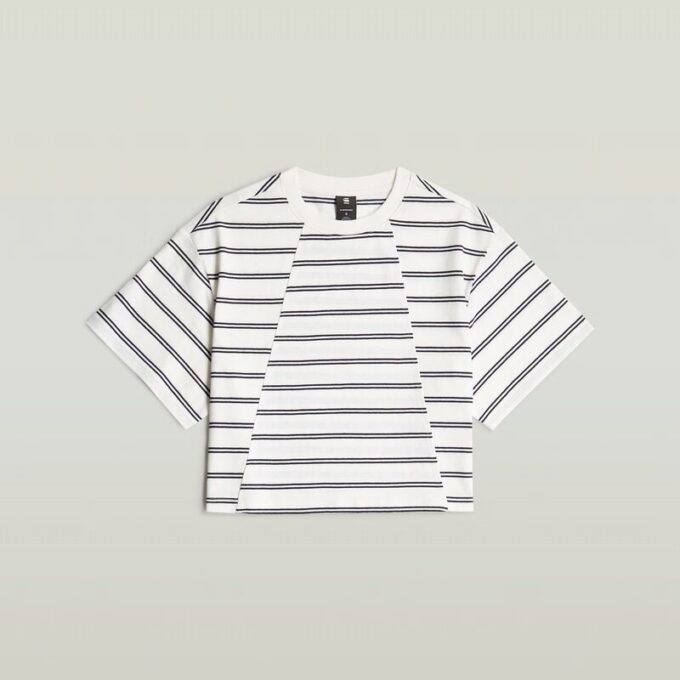 A-lijn gestreept boxy T-shirt