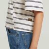 A-lijn gestreept boxy T-shirt