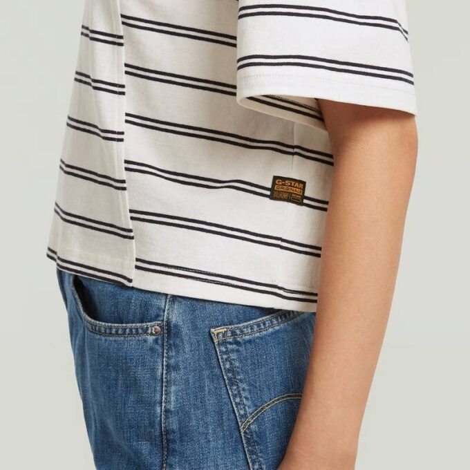 A-lijn gestreept boxy T-shirt
