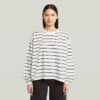 A-lijn gestreept oversized T-shirt A-lijn gestreept oversized T-shirt