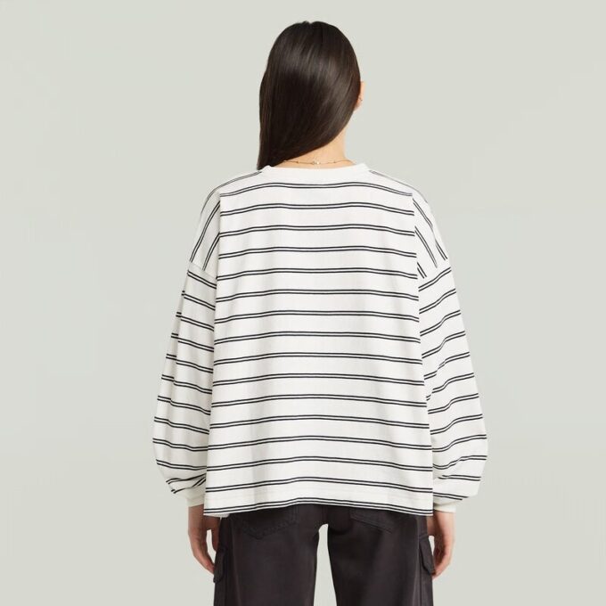 A-lijn gestreept oversized T-shirt A-lijn gestreept oversized T-shirt