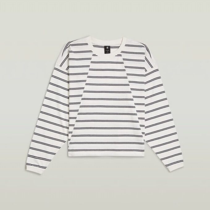 A-lijn gestreept oversized T-shirt A-lijn gestreept oversized T-shirt