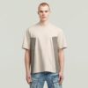A-lijn geweven mix boxy T-shirt A-lijn geweven mix boxy T-shirt