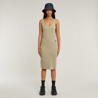 Asymmetrische jurk met rits