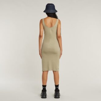 Asymmetrische jurk met rits