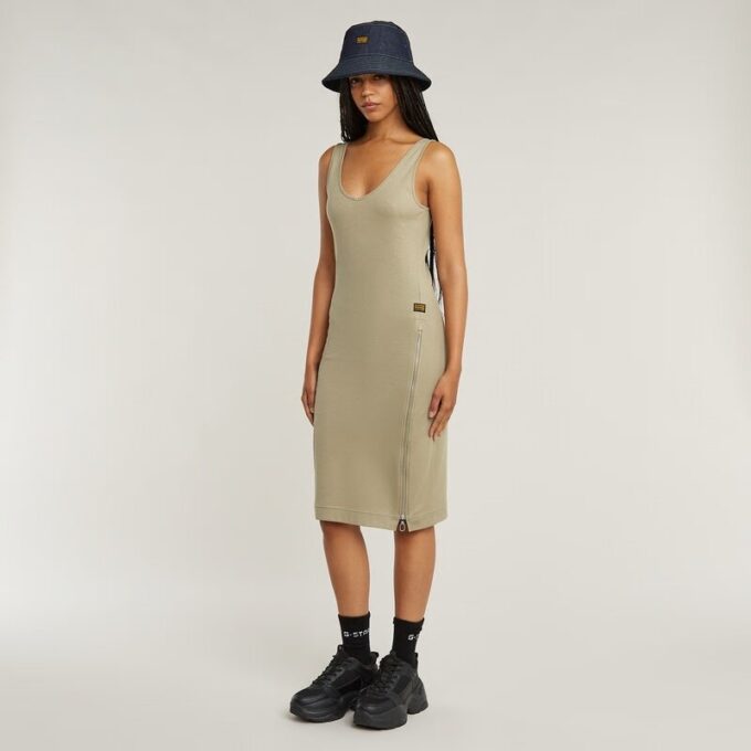 Asymmetrische jurk met rits Asymmetrische jurk met rits