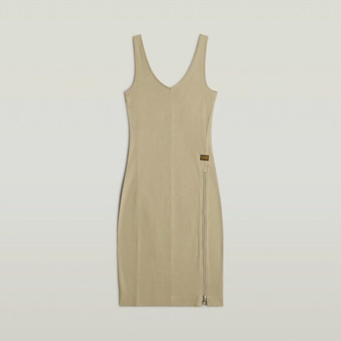 Asymmetrische jurk met rits Asymmetrische jurk met rits