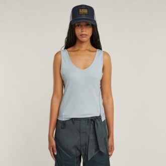 Asymmetrische tanktop met rits