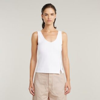 Asymmetrische tanktop met rits