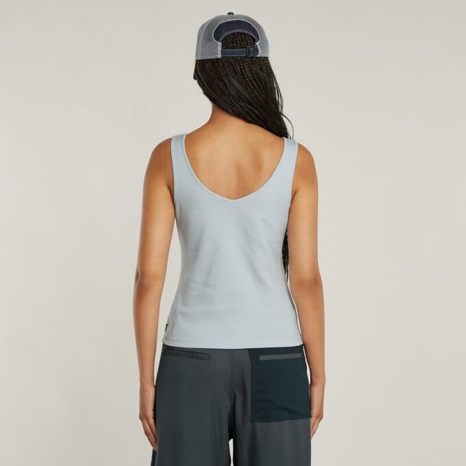 Asymmetrische tanktop met rits Asymmetrische tanktop met rits