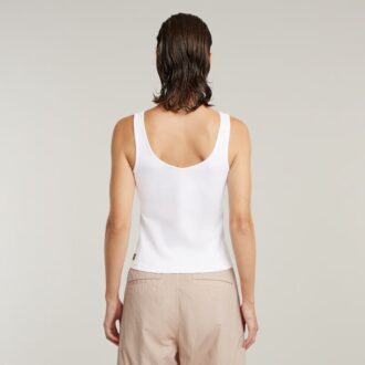 Asymmetrische tanktop met rits