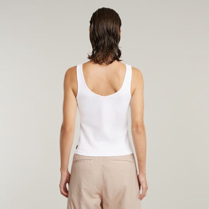 Asymmetrische tanktop met rits Asymmetrische tanktop met rits