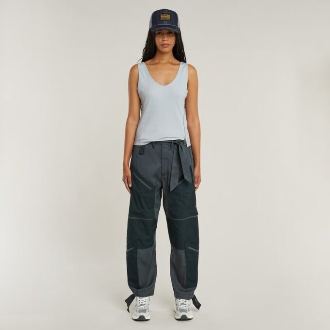 Asymmetrische tanktop met rits Asymmetrische tanktop met rits