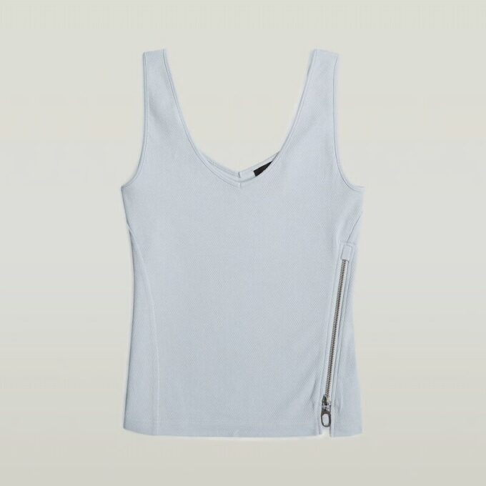 Asymmetrische tanktop met rits Asymmetrische tanktop met rits
