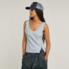 Asymmetrische tanktop met rits Asymmetrische tanktop met rits