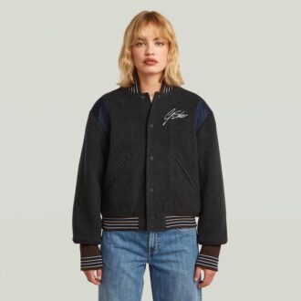 Bijgesneden Varsity Bomberjack