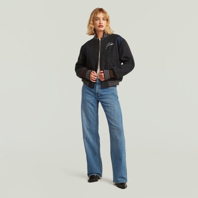 Bijgesneden Varsity Bomberjack