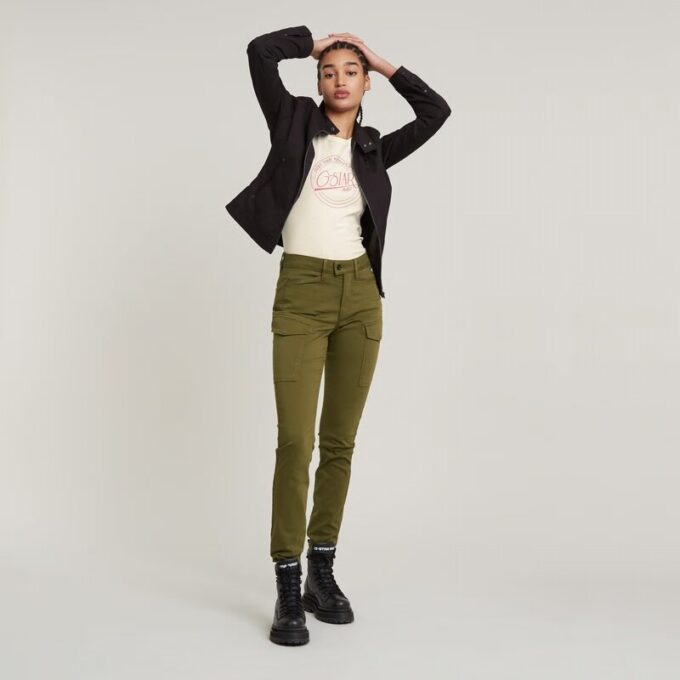 Blossite G-Shape Army High Skinny Broek