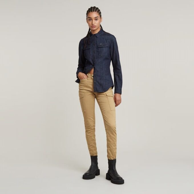 Blossite G-Shape Army High Skinny Broek