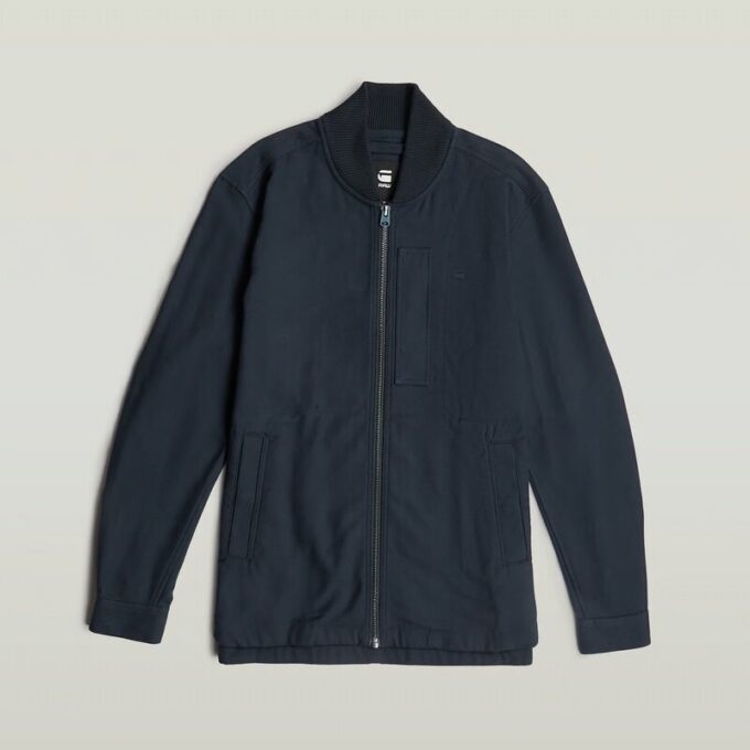 Bomberkraag Overshirt met Rits