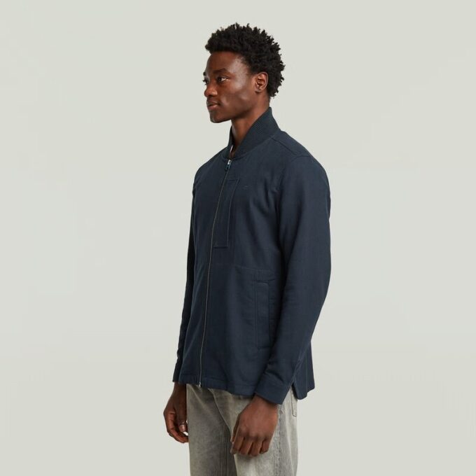 Bomberkraag Overshirt met Rits