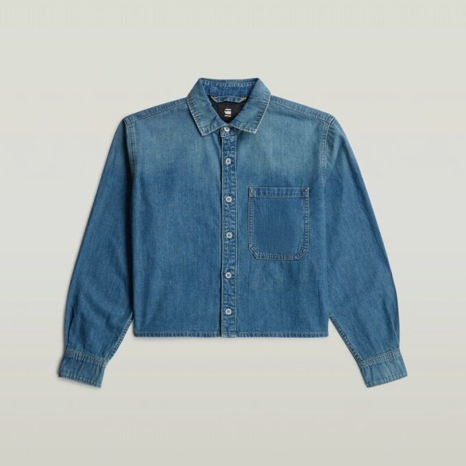 Boxy Relaxed One-Pocket Shirt