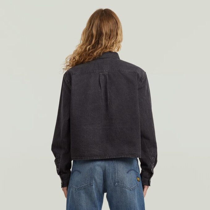 Boxy Relaxed overhemd met één zak