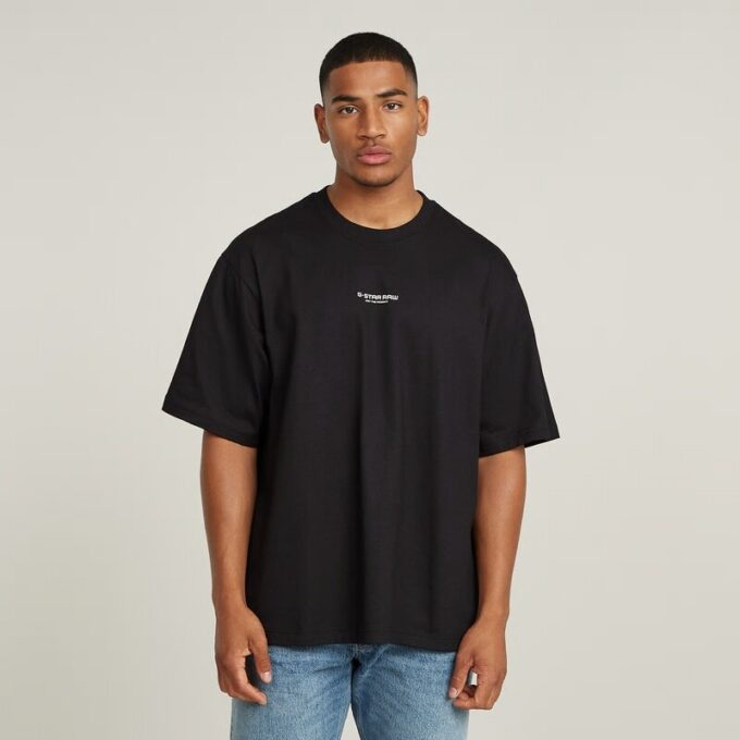 Boxy T-shirt met centrale borst