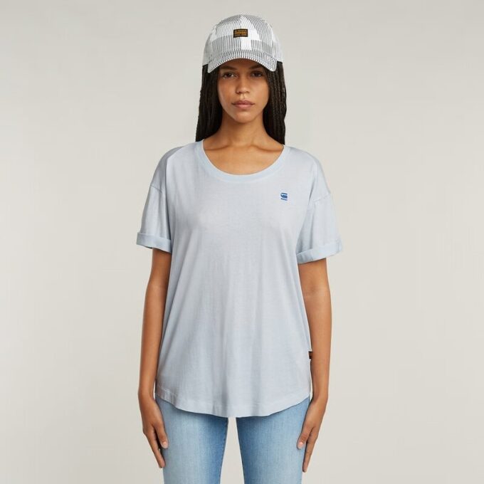 Boyfriend top met opgerolde mouwen Boyfriend top met opgerolde mouwen