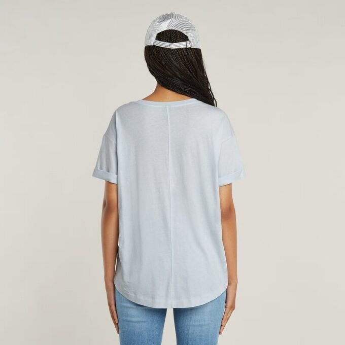 Boyfriend top met opgerolde mouwen Boyfriend top met opgerolde mouwen