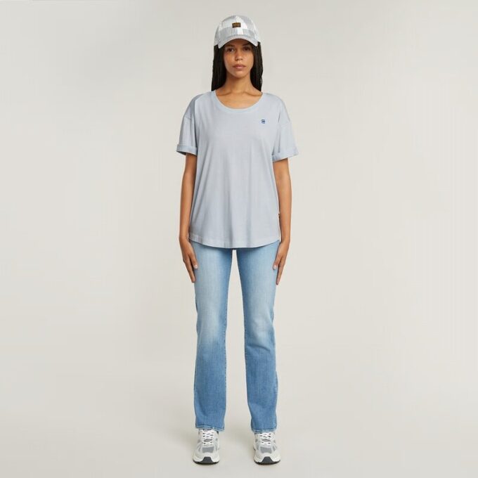 Boyfriend top met opgerolde mouwen Boyfriend top met opgerolde mouwen