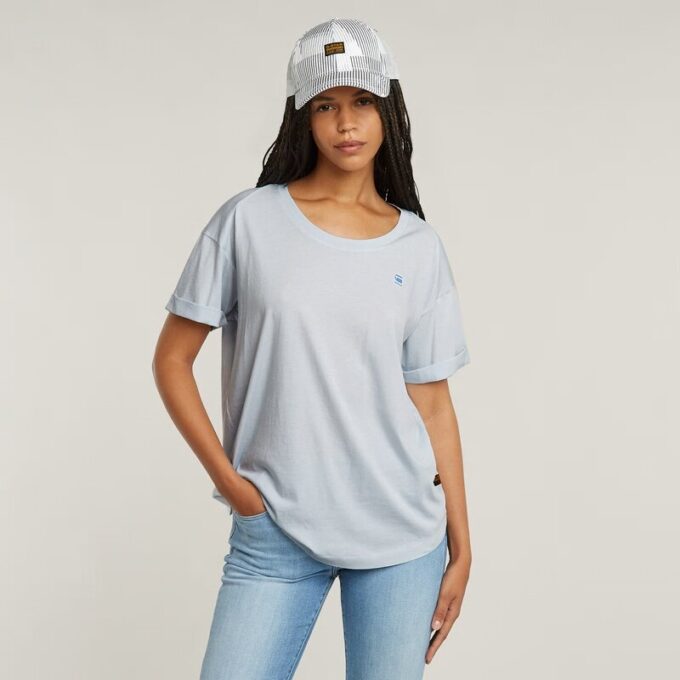 Boyfriend top met opgerolde mouwen Boyfriend top met opgerolde mouwen