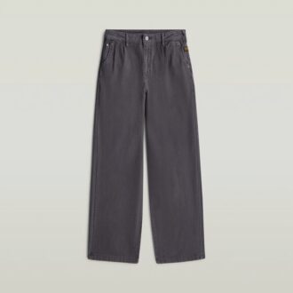 Brede geplooide broek