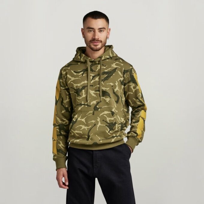 Camo Sleeve Grafische Hoodie