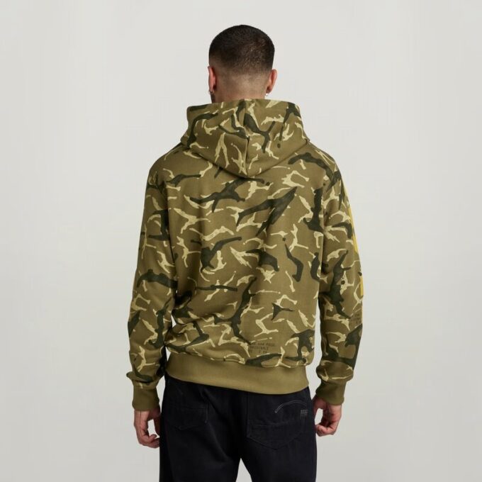 Camo Sleeve Grafische Hoodie