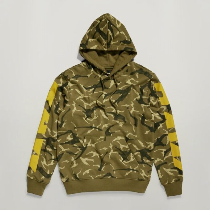 Camo Sleeve Grafische Hoodie